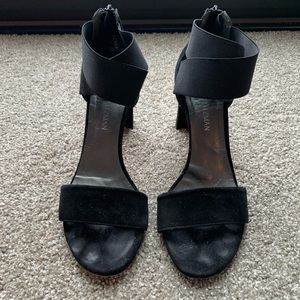 Stuart Weitzman Black Strappy Heels